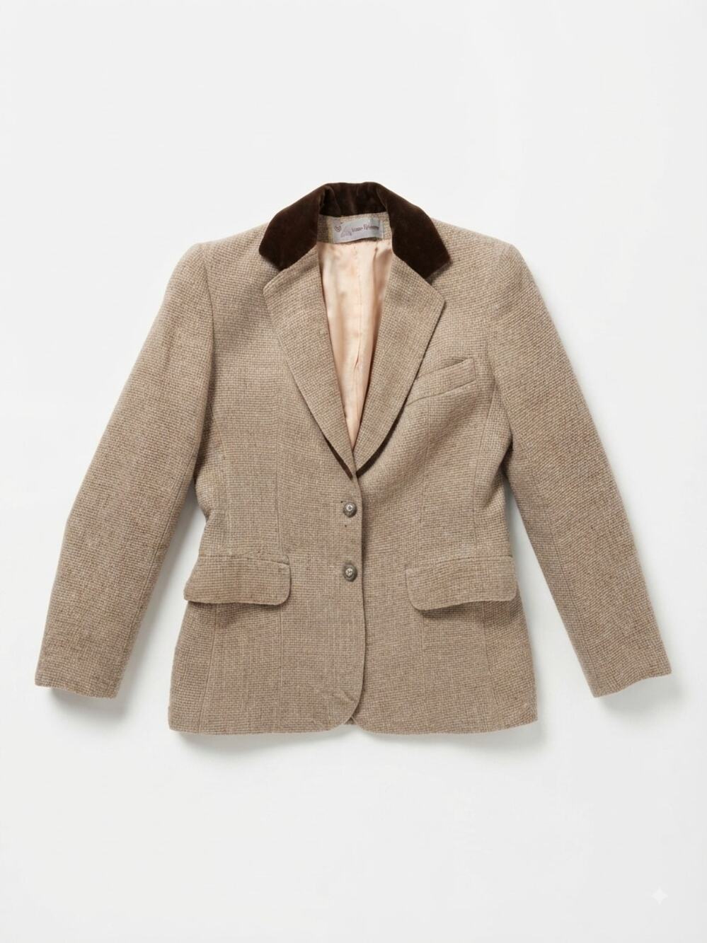 Evan Picone Women's Vintage 100% Wool Tweed Blazer (Flawed / For Repair)